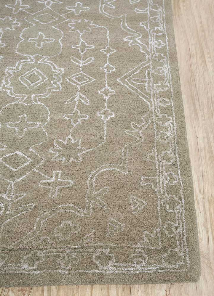 Wollteppich - 240 x 150 cm - gold