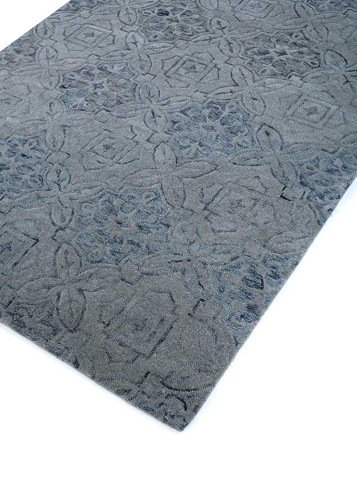 Wollteppich - 240 x 150 cm - grau