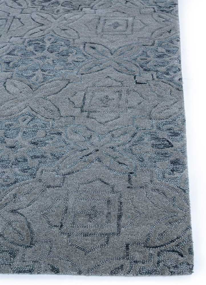 Wollteppich - 240 x 150 cm - grau