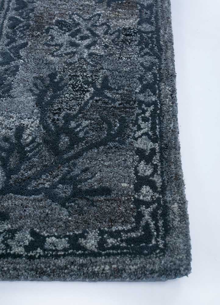 Wollteppich - 240 x 150 cm - seeblau