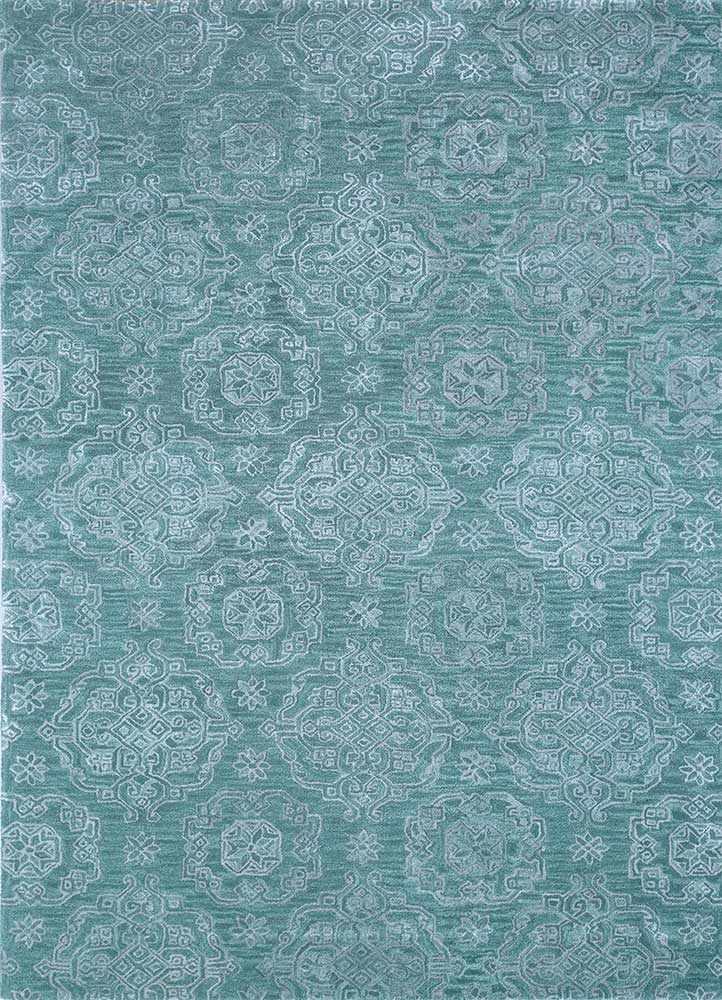 Wollteppich - 240 x 150 cm - türkis