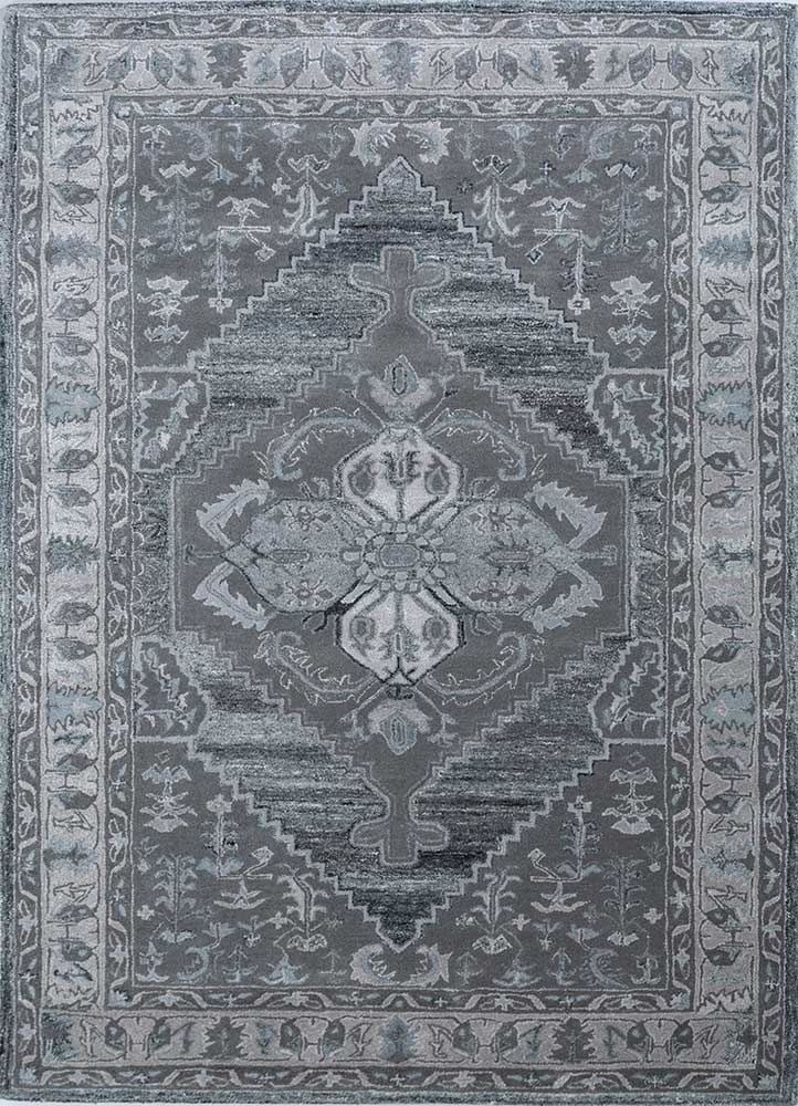 Wollteppich - 240 x 150 cm - grau