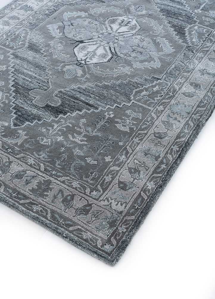 Wollteppich - 240 x 150 cm - grau