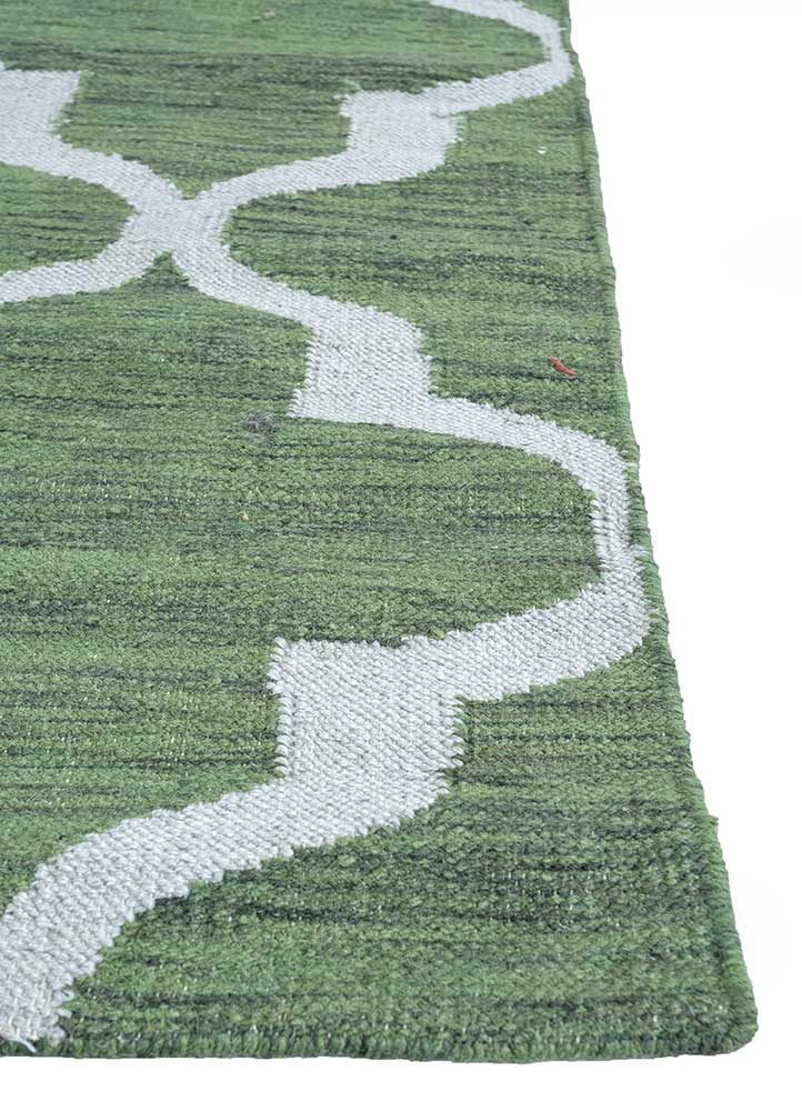 Wollteppich - 240 x 150 cm - dunkelgrün