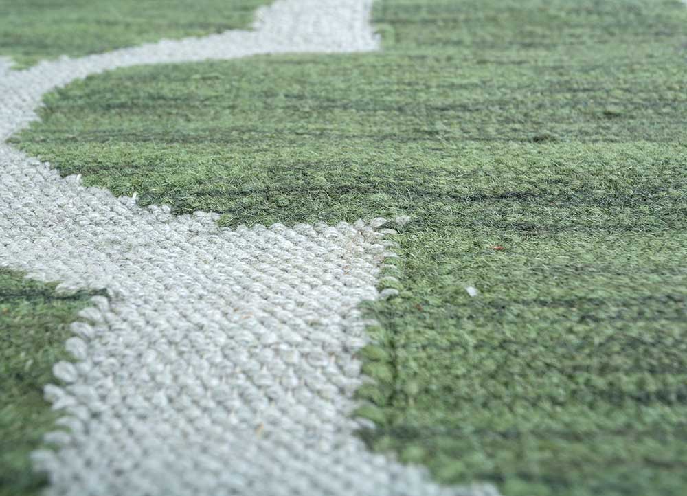 Wollteppich - 240 x 150 cm - dunkelgrün