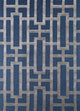 Wollteppich - 270 x 180 cm - blau