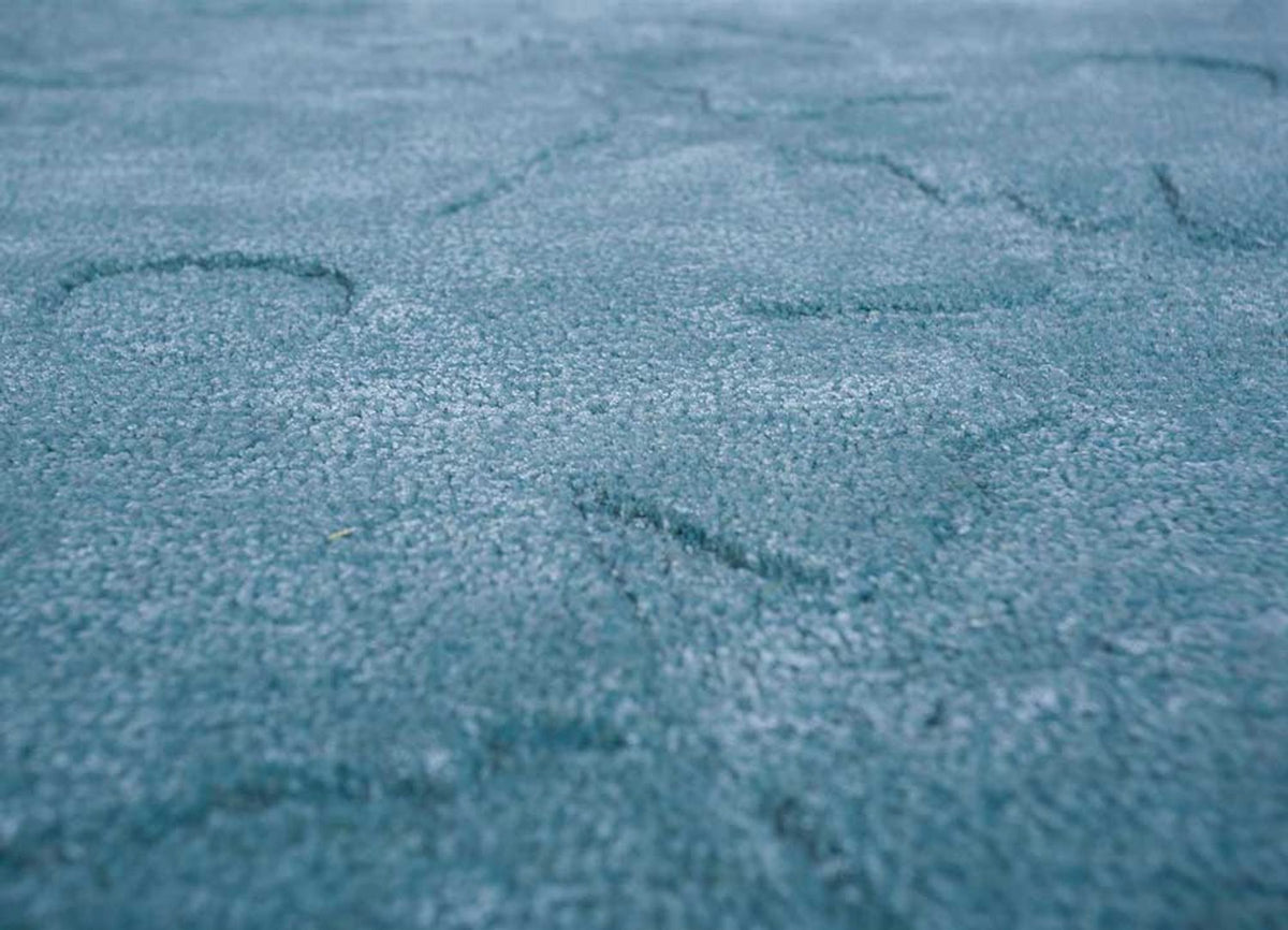 Wollteppich - 270 x 180 cm - türkis