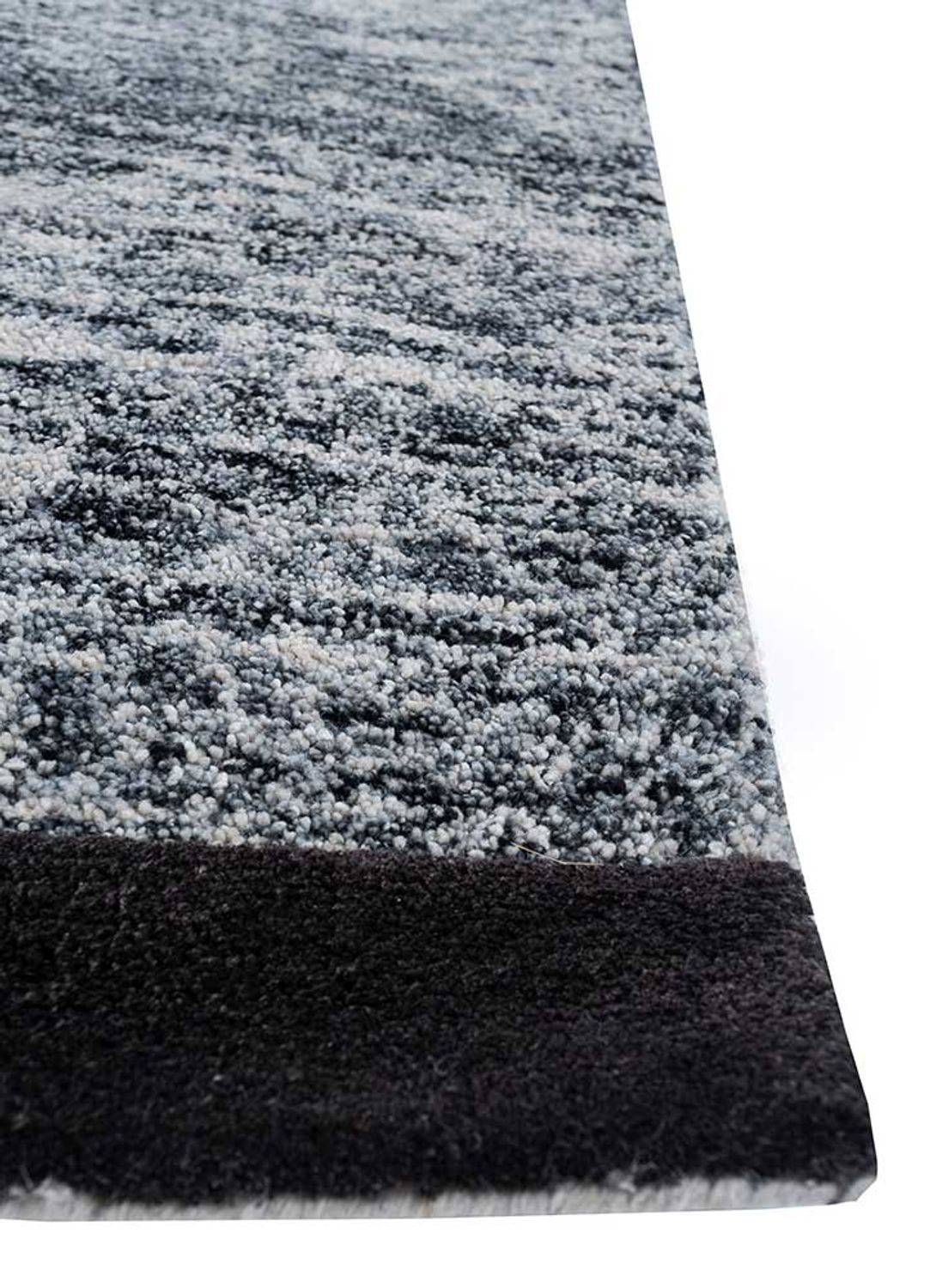 Wollteppich - 270 x 180 cm - schwarz-weiß
