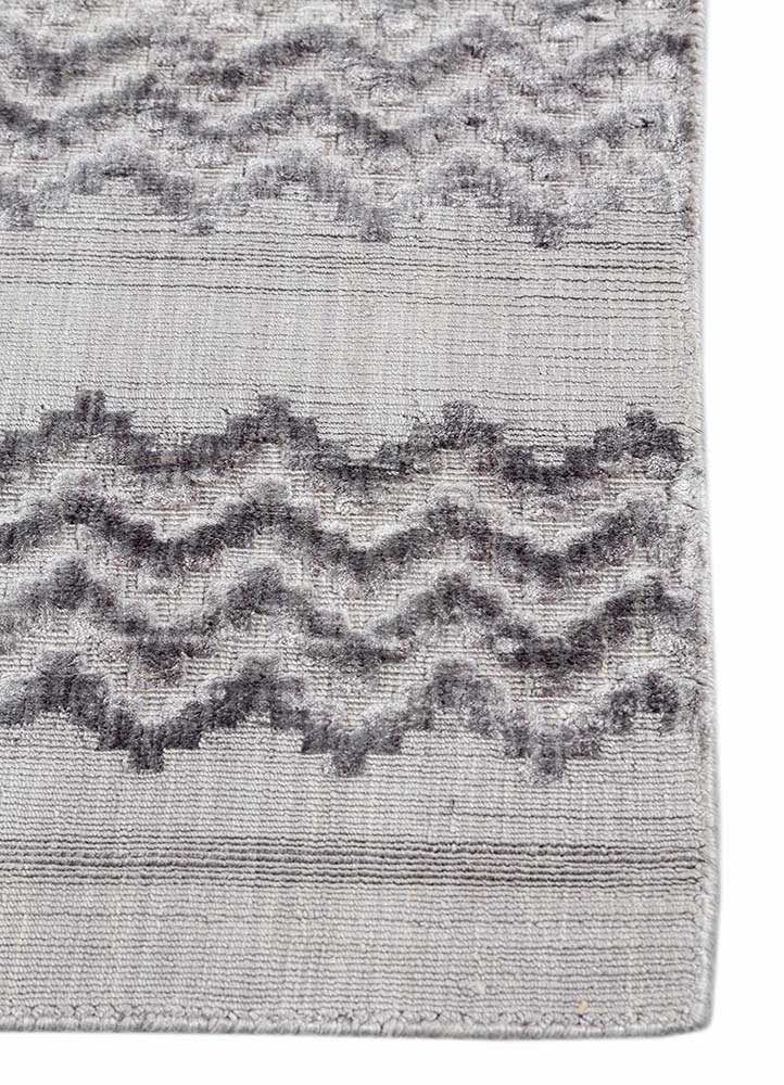 Viskose Teppich - 270 x 180 cm - hellgrau