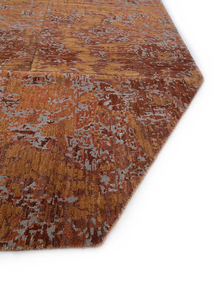 Wollteppich sonderform  - 212 x 167 cm - orange