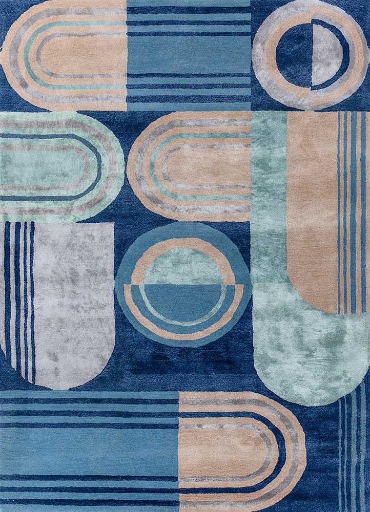 Wollteppich - 270 x 180 cm - blau