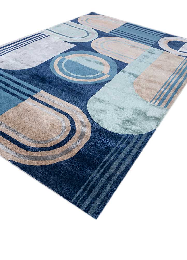 Wollteppich - 270 x 180 cm - blau