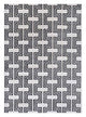 Wollteppich - 330 x 240 cm - schwarz-weiß