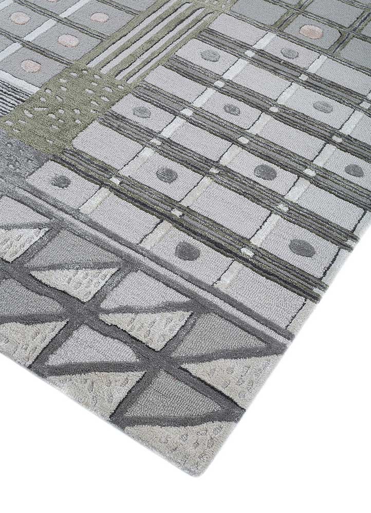 Wollteppich - 270 x 180 cm - silber