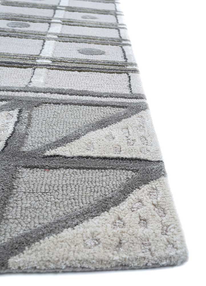 Wollteppich - 270 x 180 cm - silber
