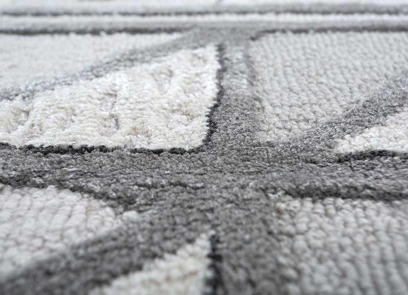 Wollteppich - 270 x 180 cm - silber