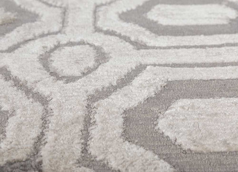 Designer Teppich - 270 x 180 cm - hellgrau