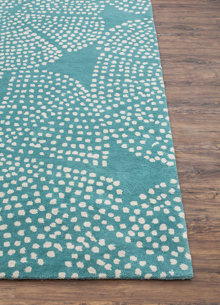 Wollteppich - 300 x 240 cm - türkis
