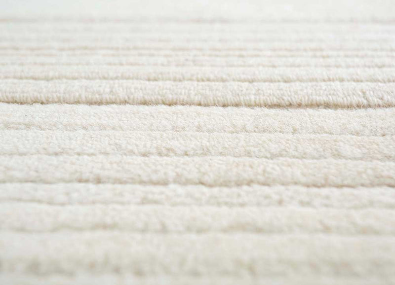 Wollteppich - 90 x 60 cm - creme