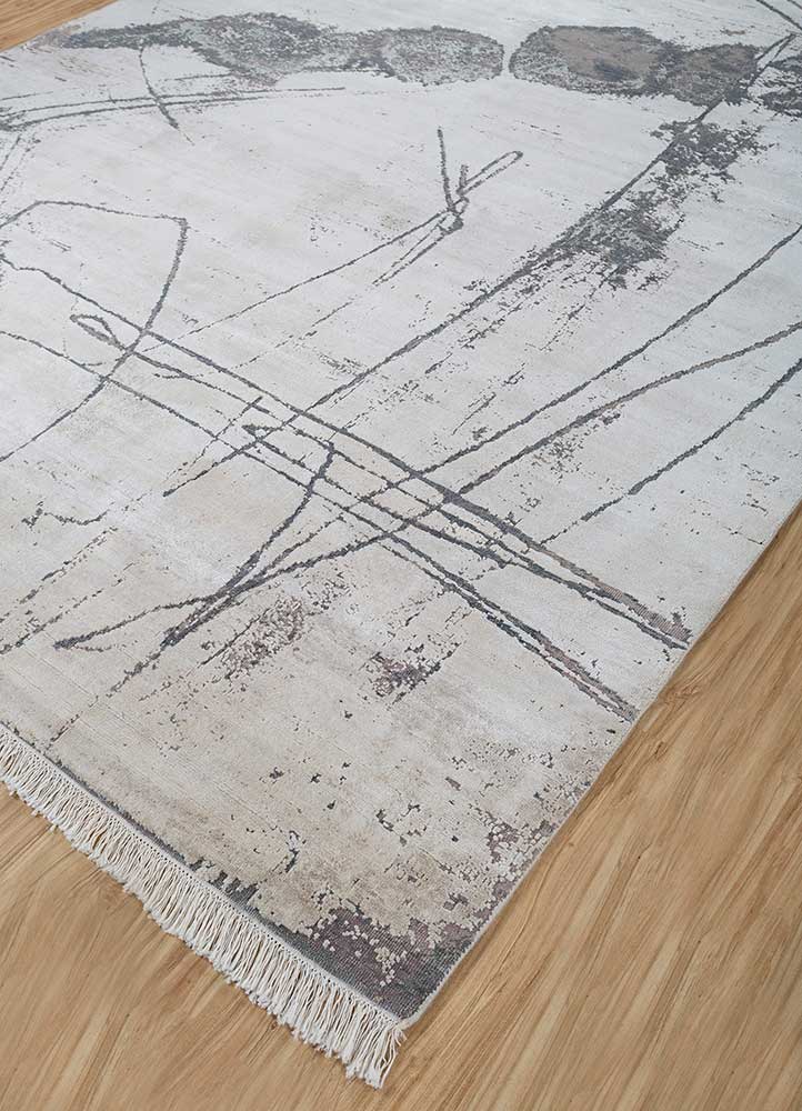Designer Teppich - 300 x 240 cm - silber