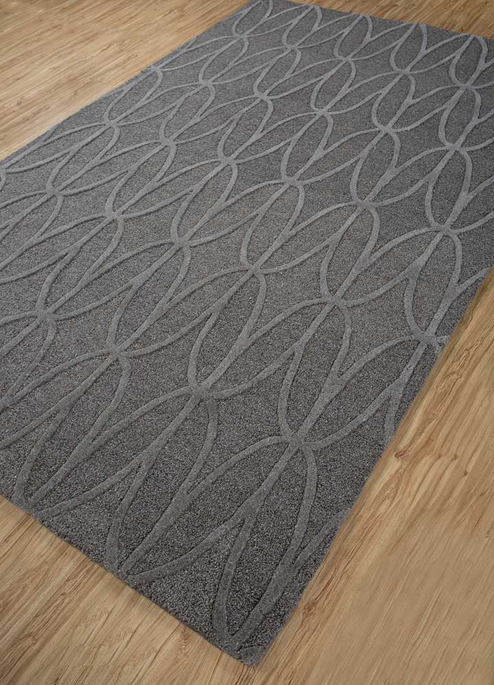 Wollteppich - 240 x 150 cm - grau