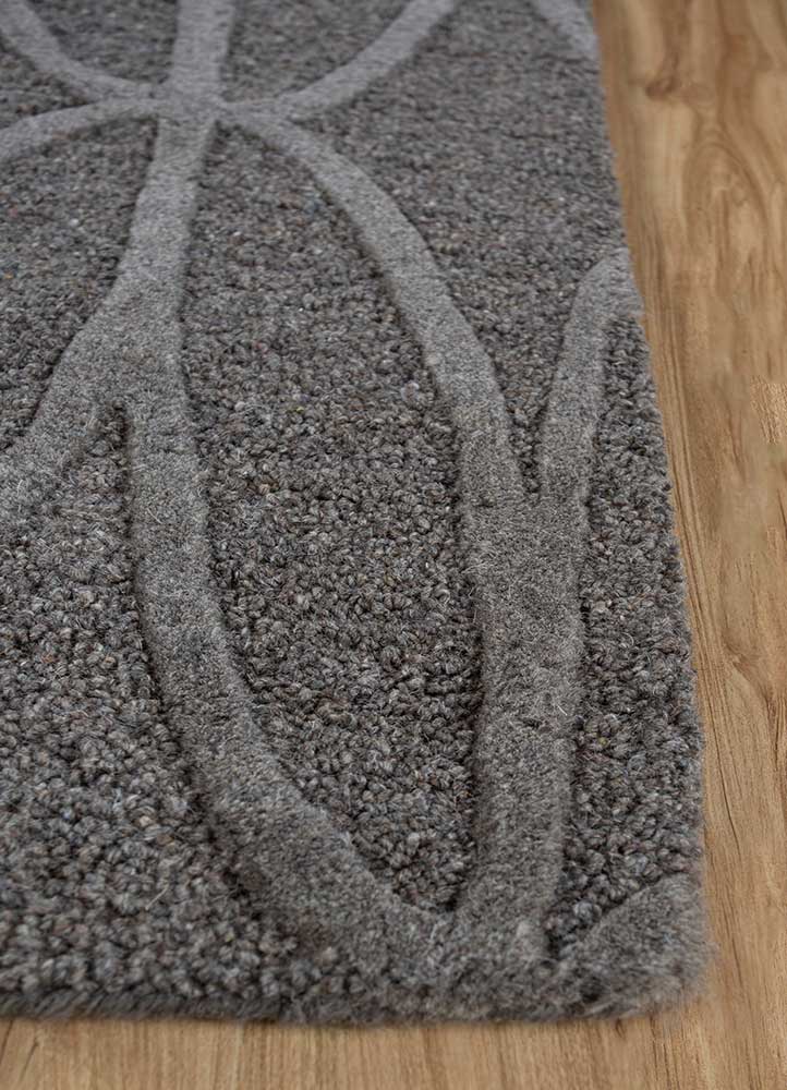 Wollteppich - 240 x 150 cm - grau