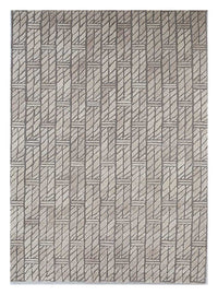 Wollteppich - 240 x 150 cm - dunkelbeige