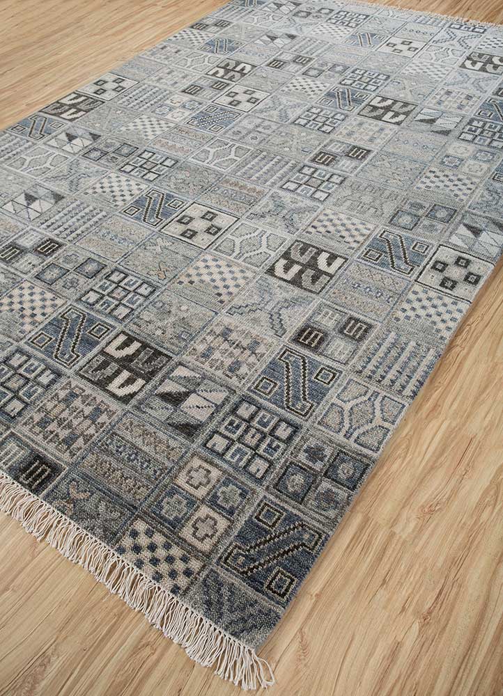Wollteppich - 270 x 180 cm - blau
