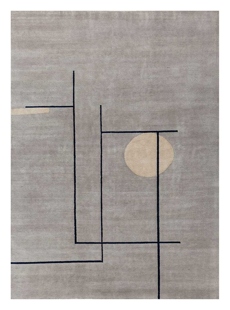 Wollteppich - 360 x 270 cm - grau