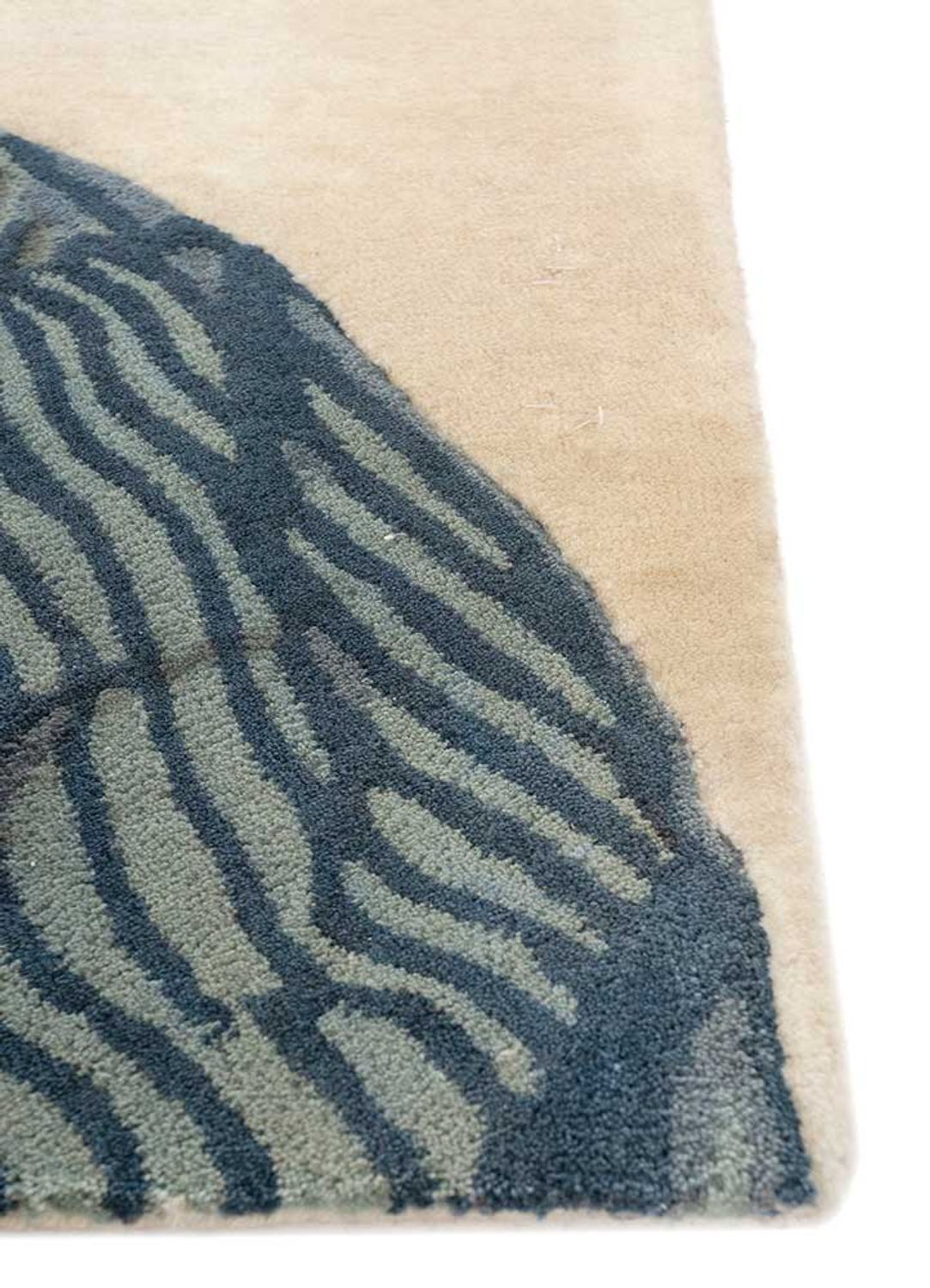 Wollteppich quadratisch  - 185 x 185 cm - creme