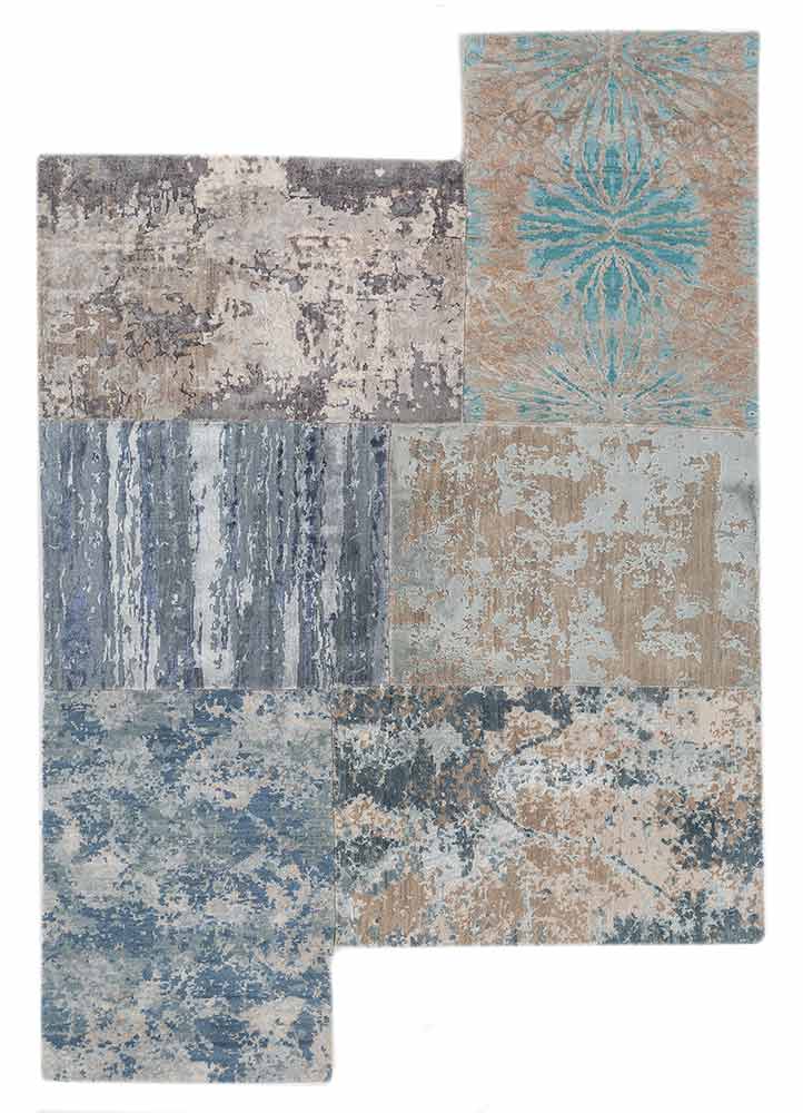 Wollteppich sonderform  - 240 x 150 cm - grau