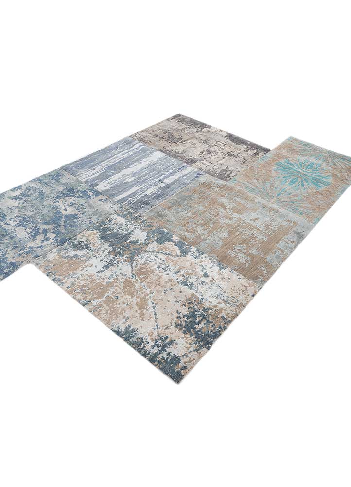Wollteppich sonderform  - 240 x 150 cm - grau