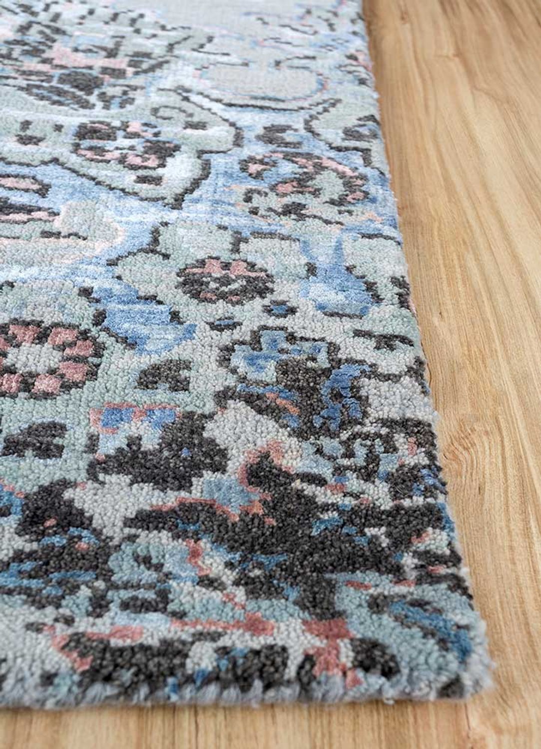 Wollteppich - 300 x 240 cm - lichtblau