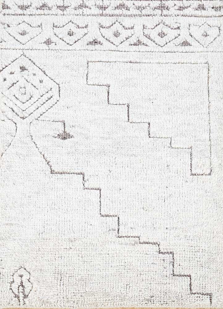 Wollteppich - 90 x 60 cm - creme