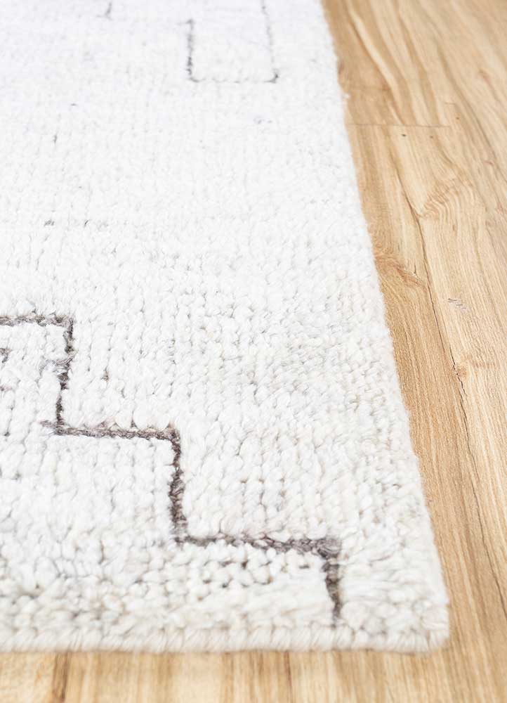 Wollteppich - 90 x 60 cm - creme