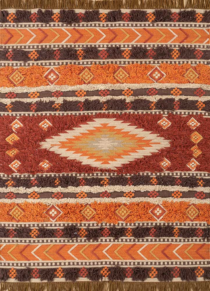 Wollteppich - 240 x 150 cm - orange