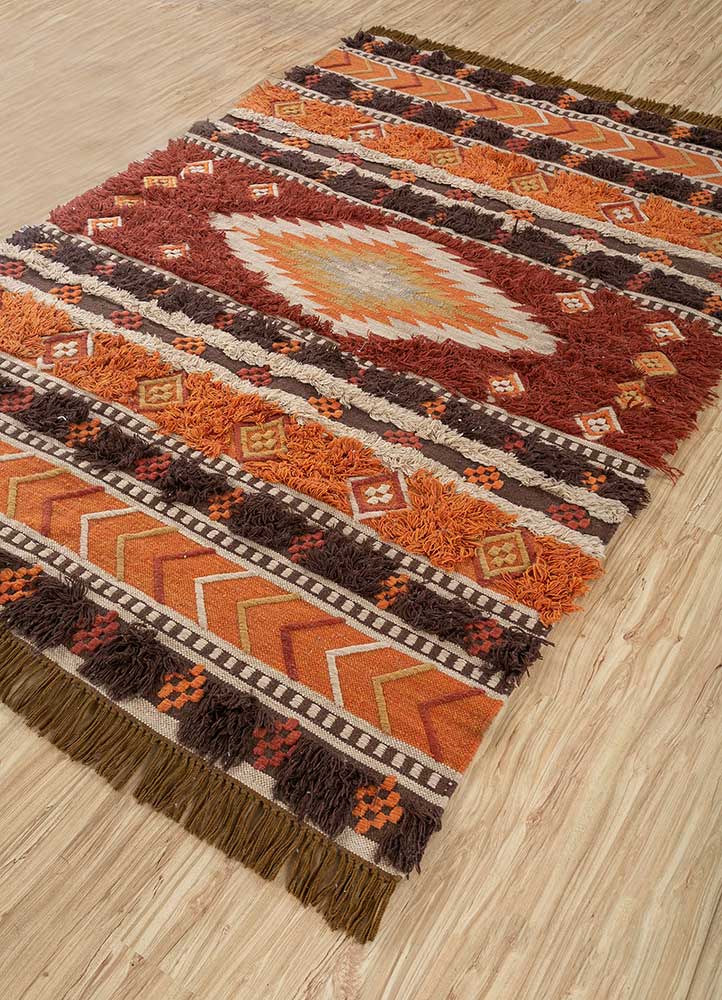 Wollteppich - 240 x 150 cm - orange