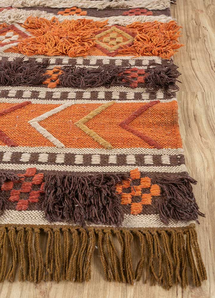 Wollteppich - 240 x 150 cm - orange