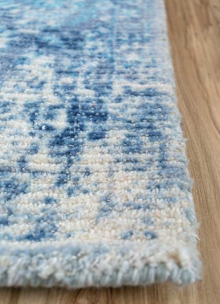 Wollteppich - 240 x 150 cm - blau