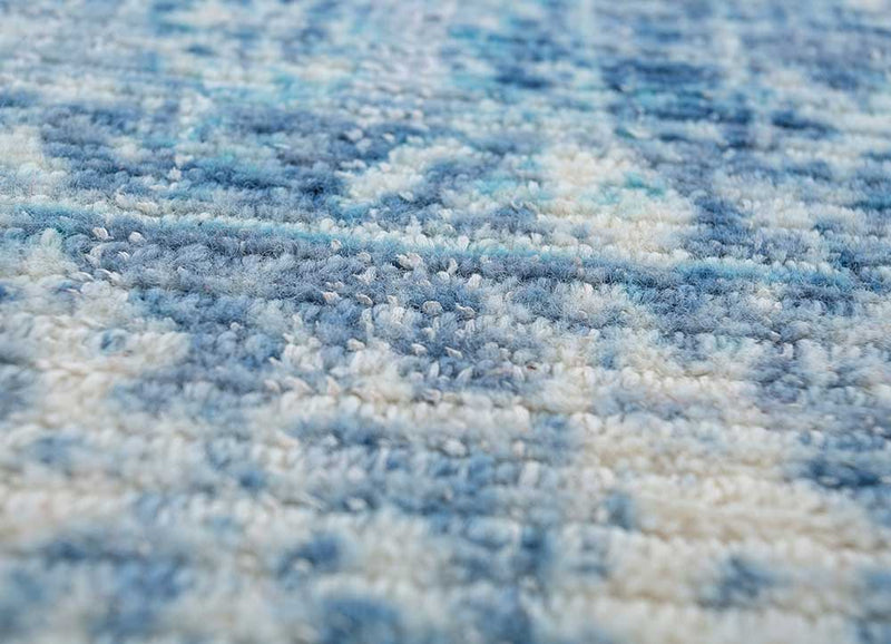 Wollteppich - 240 x 150 cm - blau