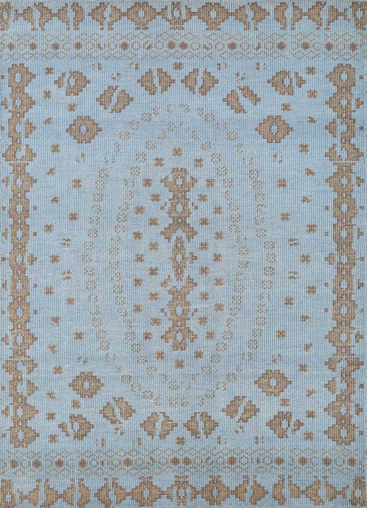 Wollteppich - 240 x 150 cm - seeblau