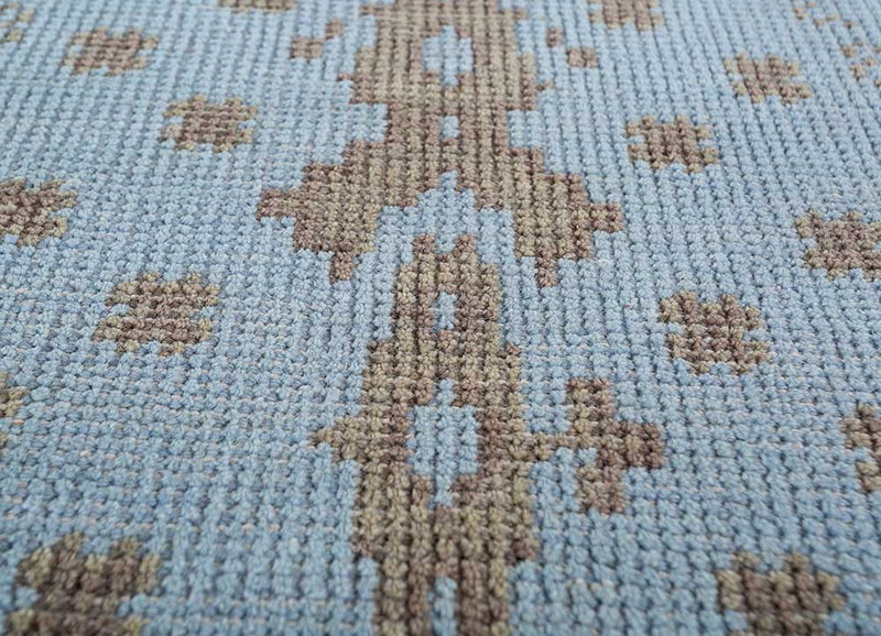 Wollteppich - 240 x 150 cm - seeblau