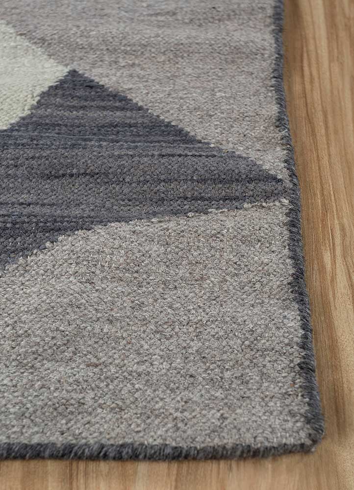 Wollteppich - 240 x 150 cm - grau