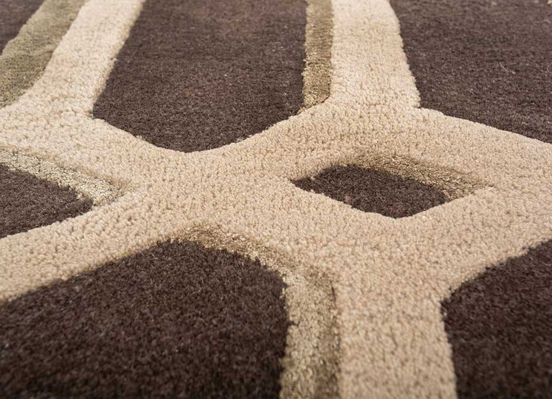 Wollteppich sonderform  - 270 x 180 cm - beige