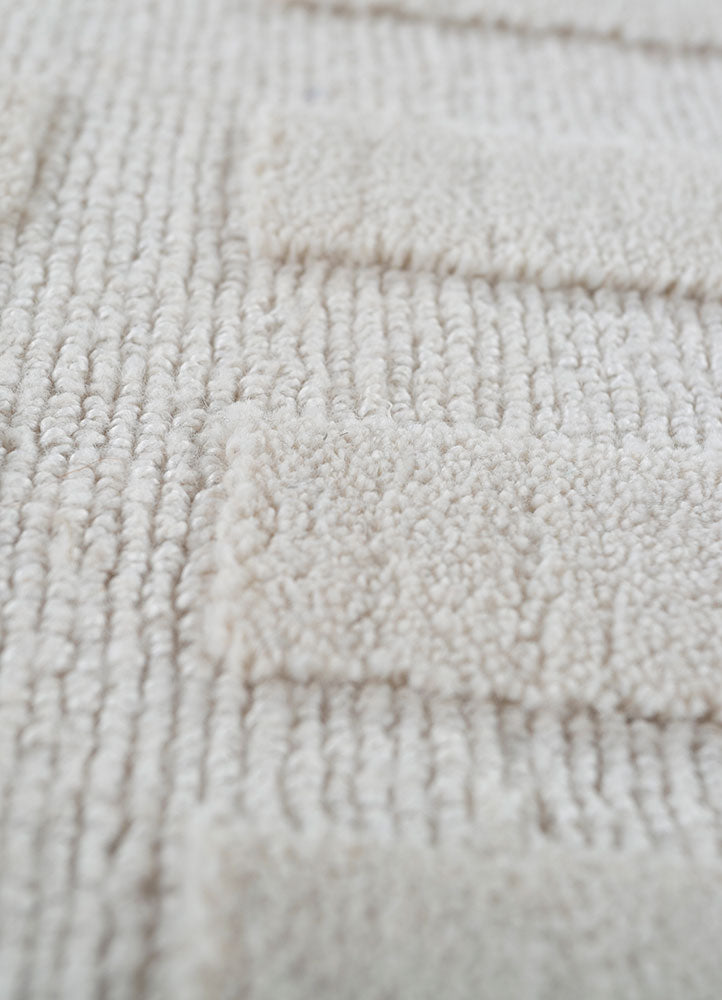 Teppich - 90 x 60 cm - creme