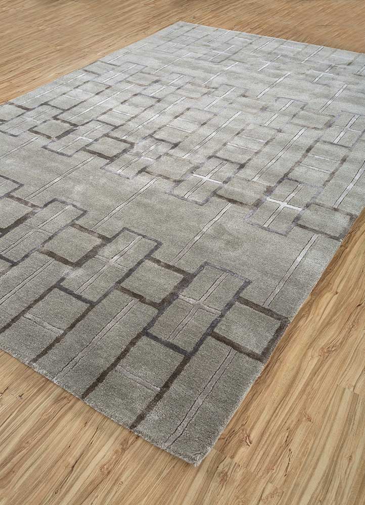 Wollteppich - 270 x 180 cm - silber
