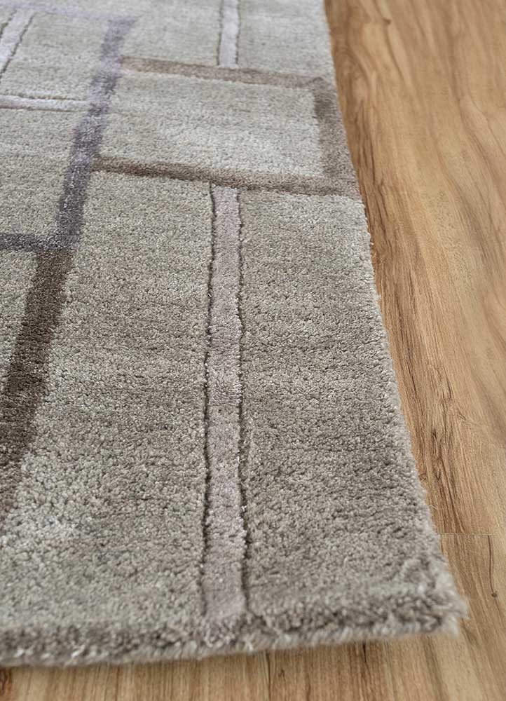 Wollteppich - 270 x 180 cm - silber
