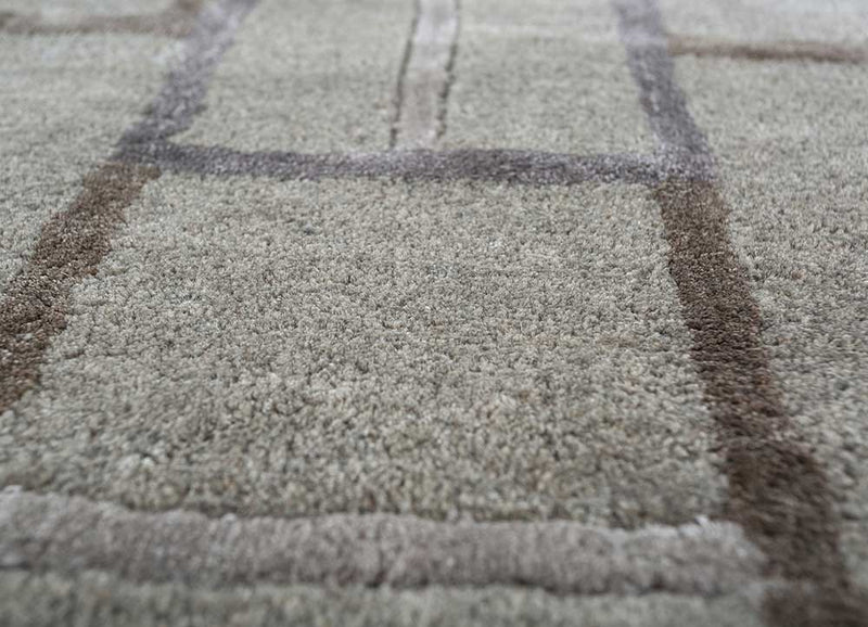 Wollteppich - 270 x 180 cm - silber