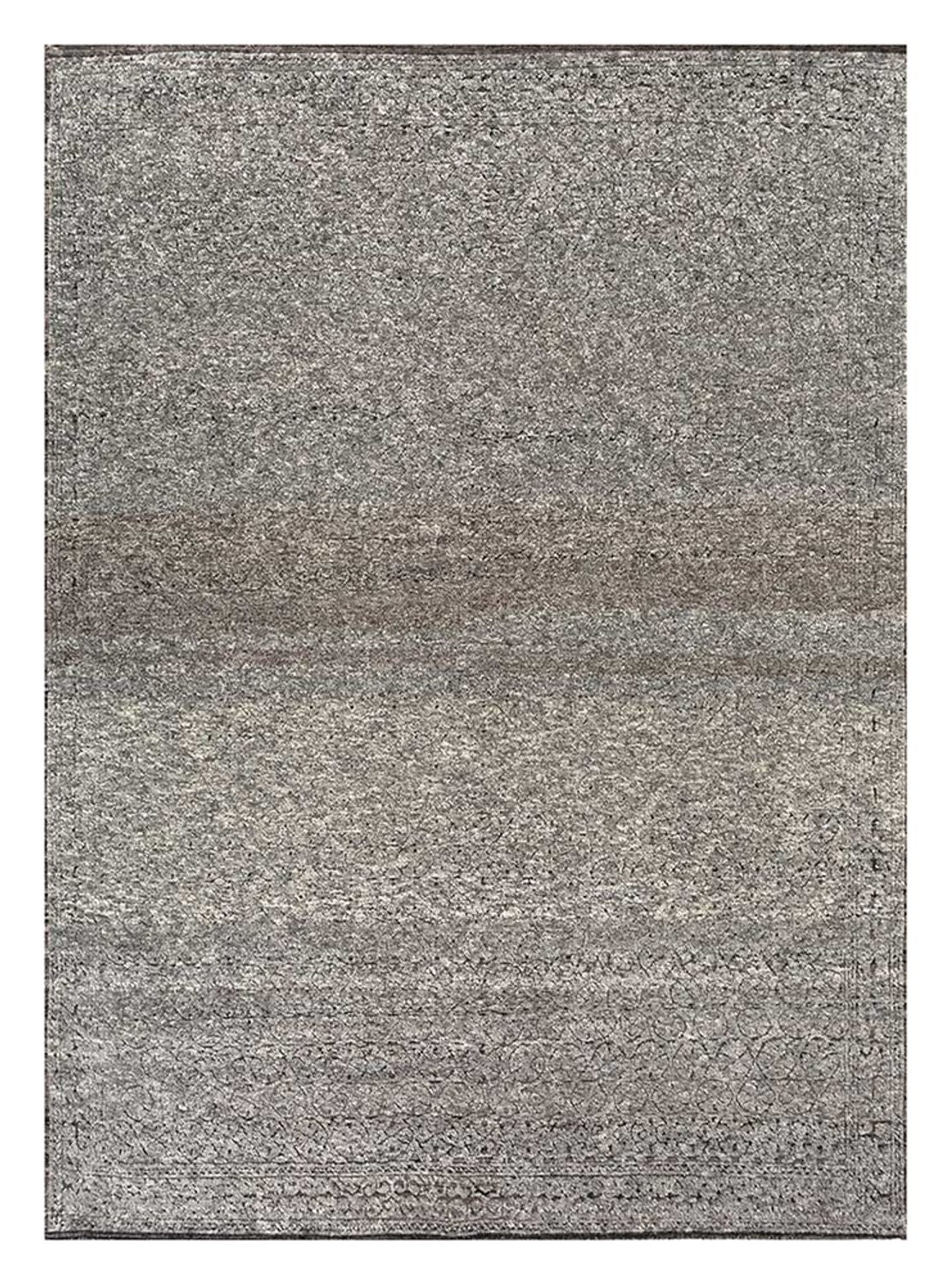 Wollteppich - 300 x 240 cm - silber