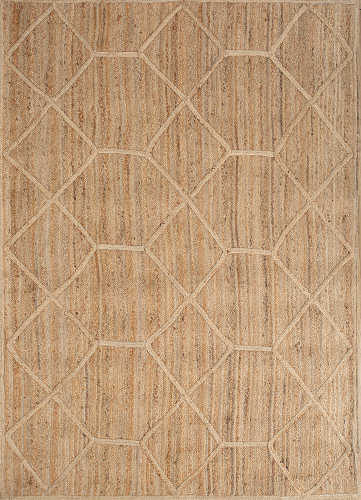 Juteteppich - 225 x 165 cm - dunkelbeige